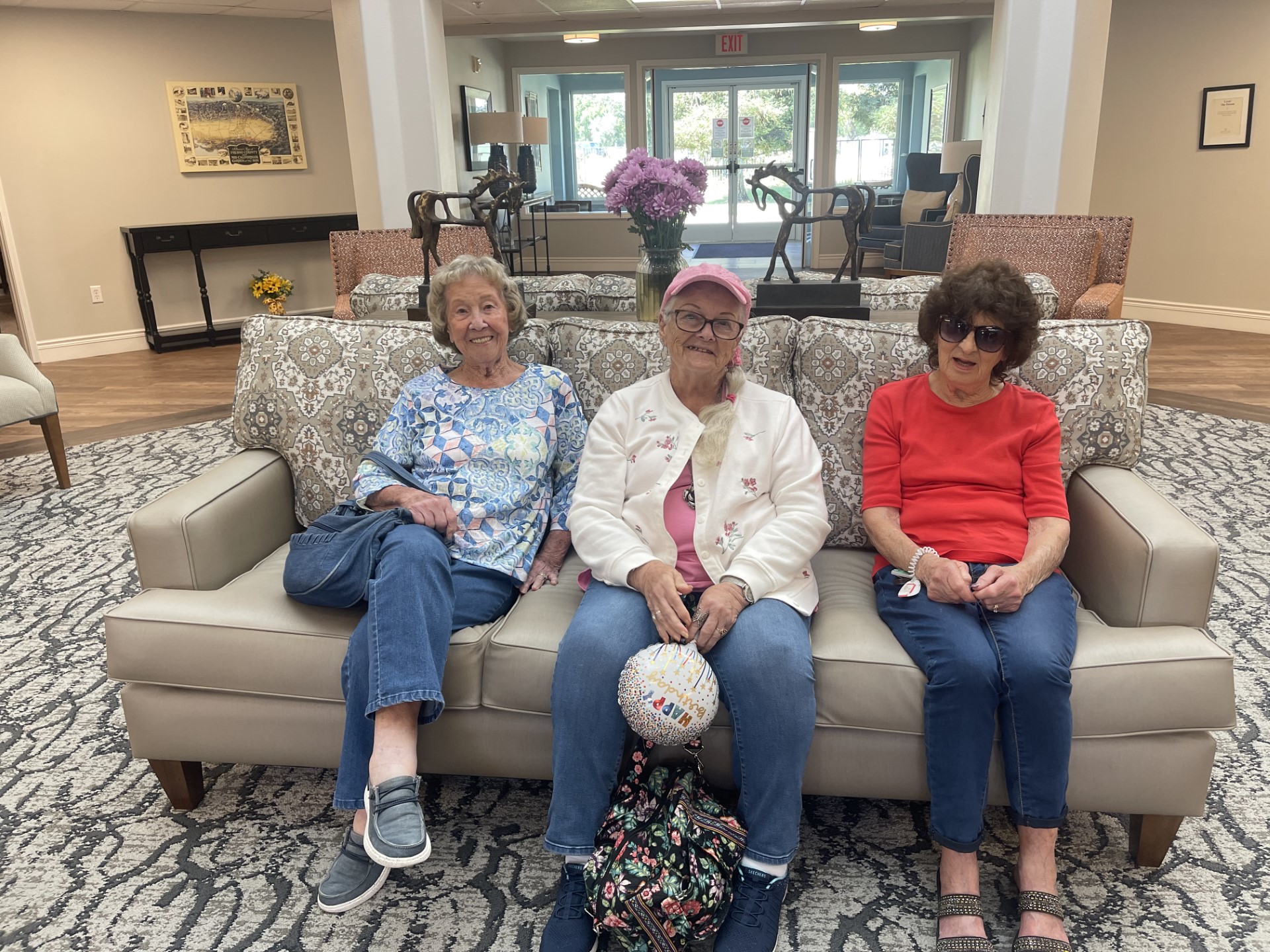 Residents sitting in the lobby Clovis